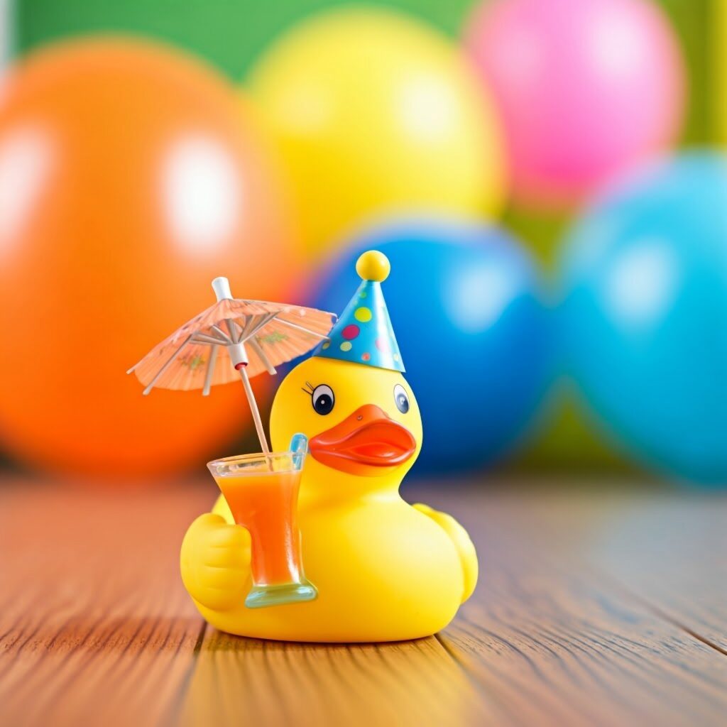 Partyand med hatt og drink