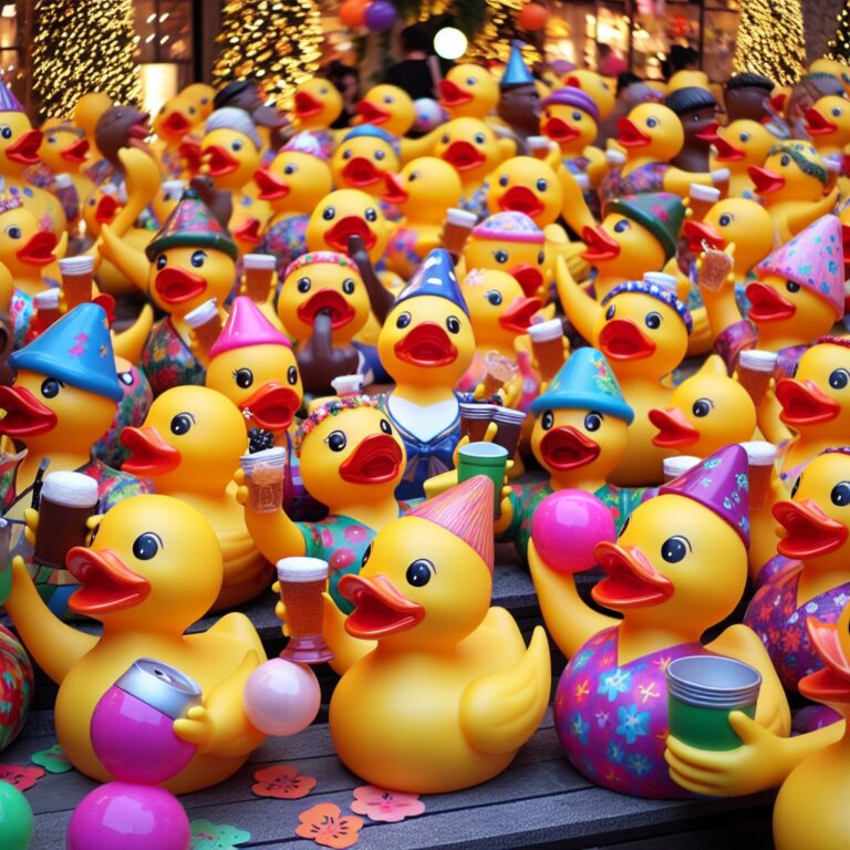 stort party med mange ender